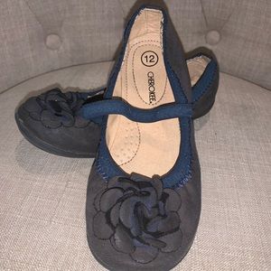 Girls Navy blue ballet flats